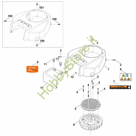 Picture of C - Carenatura ventola EVC 7000.0 (EVC7000-0001)